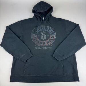 Shinedown Mens Size XL Hoodie Sweatshirt 'Victory is all you need' Black